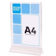 Lot de 10 porte-affiches en T au format A4.