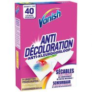 Lot de 12 Lingettes anti-transfert de couleur - paquet de 20 - Vanish