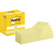 Lot de 12 Notes Post-it® 76 x 127 mm 12 blocs jaune - Post-it®