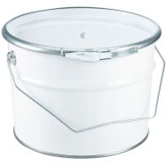Lot de 12 Seaux Metal 7L Couvercle Plat
