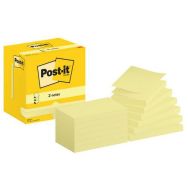 Lot de 12 Z-Notes Post-it® 76 x 127 mm 12 blocs jaune- Post-it®