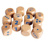 Lot de 12 dés de 1 à 3