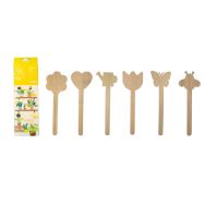 Lot de 12 marque page en bois à décorer 24 x 8 cm