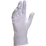 Lot de 12 paires Gant coton blanchi COB40 - Taille 8 - Blanc