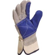Lot de 12 paires Gant docker cuir bovin toile DS202RP Taille 10 Gris