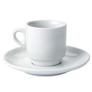 Lot de 12 tasses à café 9 cl porcelaine - blanc