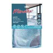 Lot de 15 Lavette microfibre vitre avec coin grattant - Ménatex