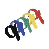 Lot de 15 attaches de câbles 21 cm à scratch en 5 couleurs
