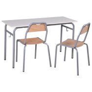 Lot de 15 tables Romane + chaises Etude 4 pieds - Manutan Expert