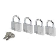 Lot de 16 Cadenas à clé en aluminium 9140EURDQNOP - Anse 21mm