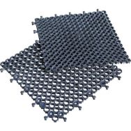 Lot de 16 Dalles PVC Plastex Lok clipsables 50 x 50 cm, noir