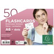 Lot de 19 Paquet de 50 flashcards sous film avec anneau blanc