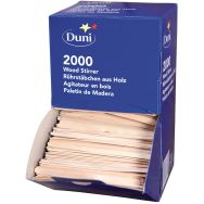Lot de 2000 agitateurs bois en boite distributrice L 113 mm