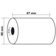 Lot de 20 Bobines pour tickets de carte bancaire 57x40x12x8 - 2 plis