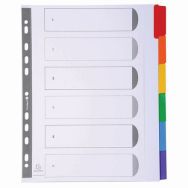 Lot de 20 Intercalaires carte blanche 160g - 6 positions - A4+-Blanc