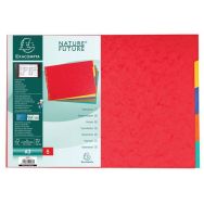 Lot de 20 Intercalaires carte lustrée 400g 5 positions - a3