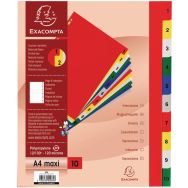 Lot de 20 Intercalaires imprimés pp couleurs 12/100e 10 positions A4+