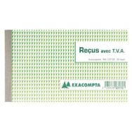 Lot de 20 Manifold reçus avec TVA 10,5x18cm 50 feuillets dupli