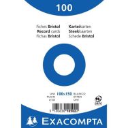 Lot de 20 Paquet 100 fiches sous film bristol uni 100x150mm