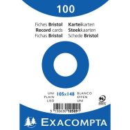 Lot de 20 Paquet 100 fiches sous film bristol uni 105x148mm