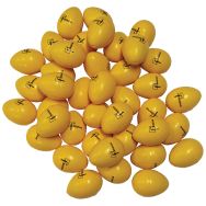 Lot de 20 paires d oeufs sonores jaunes ref 8285-Fuzeau
