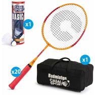 Lot de 20 raquettes de badminton init 3 + sac de rangement