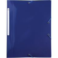 Lot de 24 Chemise à élastiques 3 rabats BeeBlue - A4 - Bleu marine