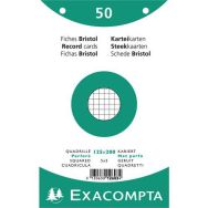 Lot de 24 Paquet 50 fiches sous film quadrillé 5x5 perforé 125x200mm