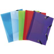 Lot de 25 Chemise à élastique 3 rabats Polypro Crystal Colour pocket