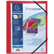 Lot de 25 Chemise à élastiques 3 rabats polypropylène opaque Krea Cover - A4