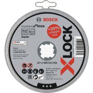 Lot de 25 Disques à tronçonner droits X-LOCK pour inox - Bosch