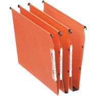 Lot de 25 Dossier suspendu Dual - fond 15 - carton - orange