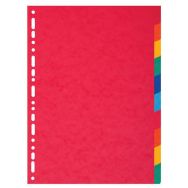 Lot de 25 Intercalaires carte 220g 10 positions - a4 maxi