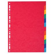 Lot de 25 Intercalaires carte 220g 12 positions - a4