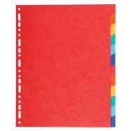 Lot de 25 Intercalaires carte 220g 12 positions - a4 maxi