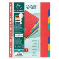 Lot de 25 Intercalaires carte lustrée 225g 8 positions A4