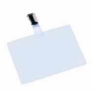 Lot de 25 Porte-badge autoplastifiable horizontal - Avec clip