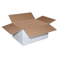 Lot de 25 boîtes carton Blanc H Ext.:162 Ext.:221