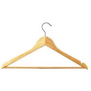 Lot de 25 cintres en bois avec barre de pantalon Hêtre