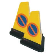 Lot de 2 2 cônes triangulaires « Défense de stationner », 525 mm (H)