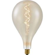 Lot de 2 Ampoule filament GLS spiral XXL LED E27 450 lm coloris doré