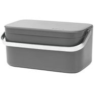 Lot de 2 Bac portable à déchets gris foncé
