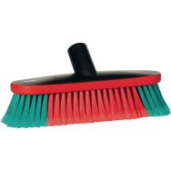 Lot de 2 Brosse ovale à passage d'eau, 270 mm, Souple/fleuré, Noir