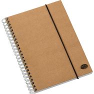 Lot de 2 Cahier A5: reliure spirale: marron:Kraft