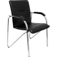 Lot de 2 Chaise visiteur Balsa similicuir cadre chromé