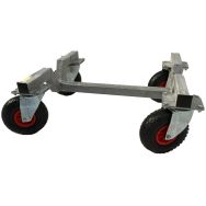 Lot de 2 Chariots de transport en acier pour un but Foot transportable