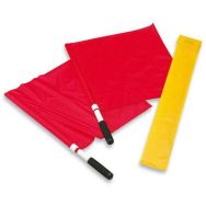 Lot de 2 drapeaux rouge juge de lignes volley-ball