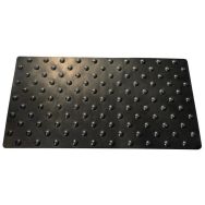Lot de 2 Dalles podotactile intérieure/extérieure caoutchouc 1.5 420x800 mm noir