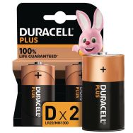 Lot de 2 Duracell Plus 100% D X2