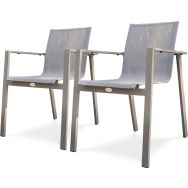 Lot de 2 Fauteuil jardin empilable Zahara en lot